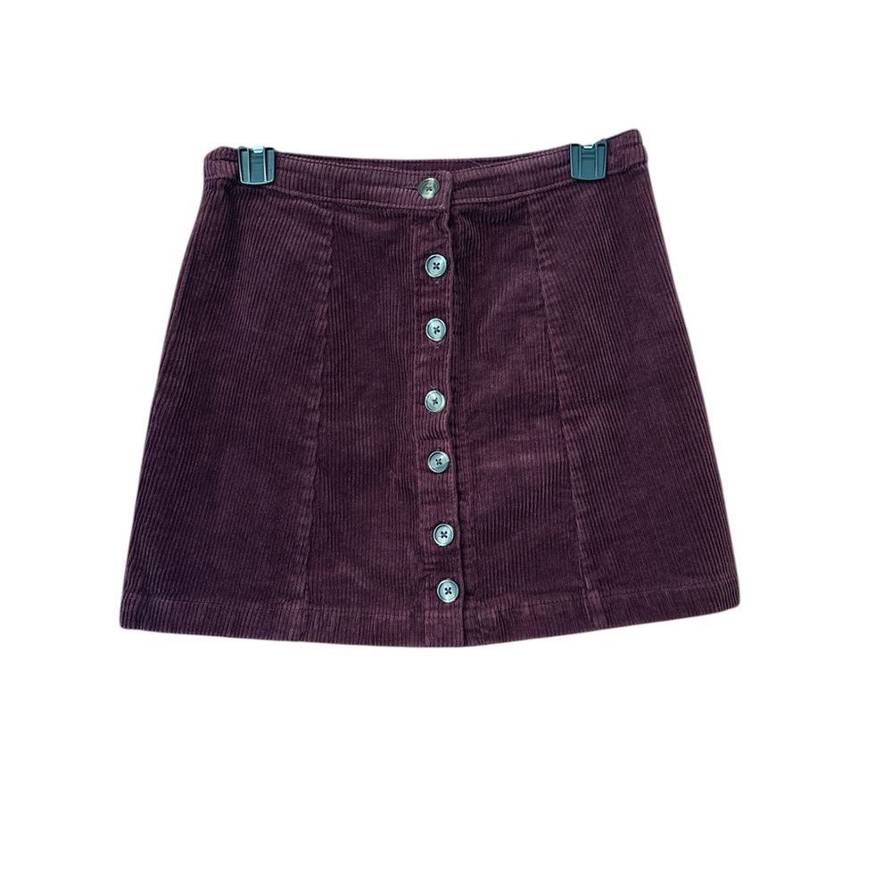 Forever 21 Women's Mini Skirt Burgundy Corduroy Size Medium